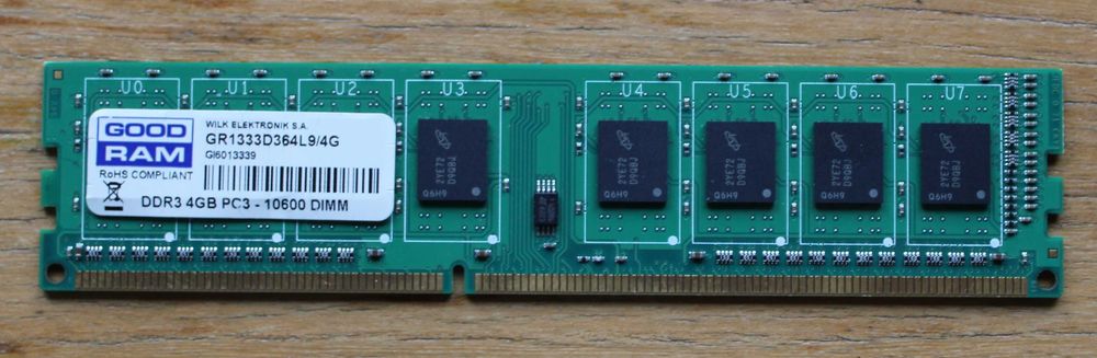 Pamięć DDR3 PC3 4GB 1333MHz PC10600 DIMM GoodRam