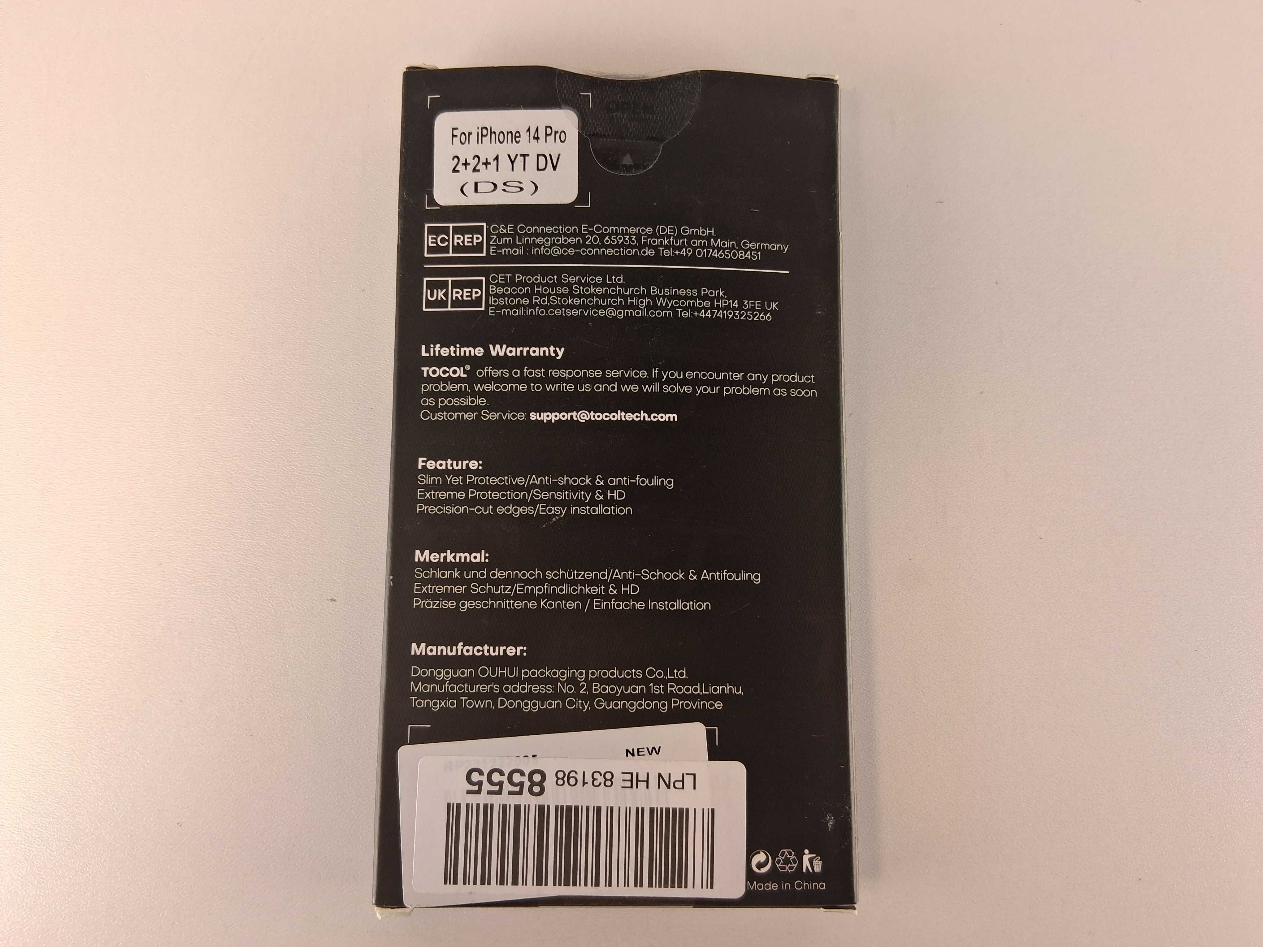Y127 Zestaw Ochronny Tocol do iPhone 14 Pro Szkło Hartowane Etui Nowy
