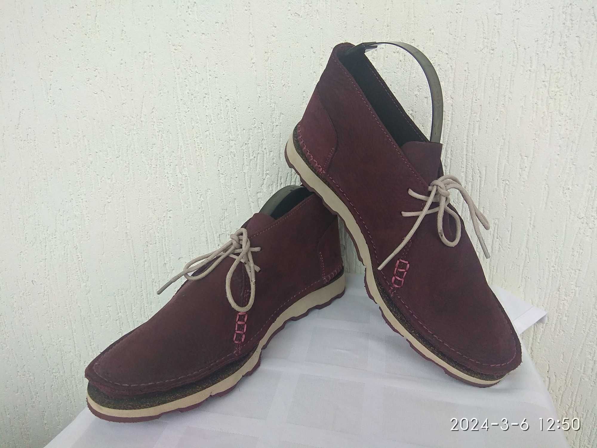 Кожанние,демисезонние ботинки Clarks р.39