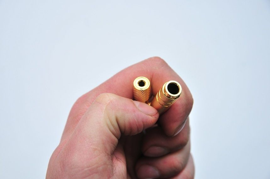 Переходник с Jack 6.3mm на миниджек 3,5мм металл Мама-папа 6.5