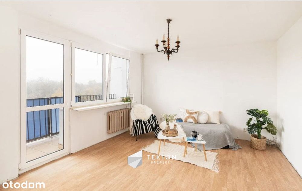 Jasne 2-pok z balkonem i oknem w kuchni |os.Debina