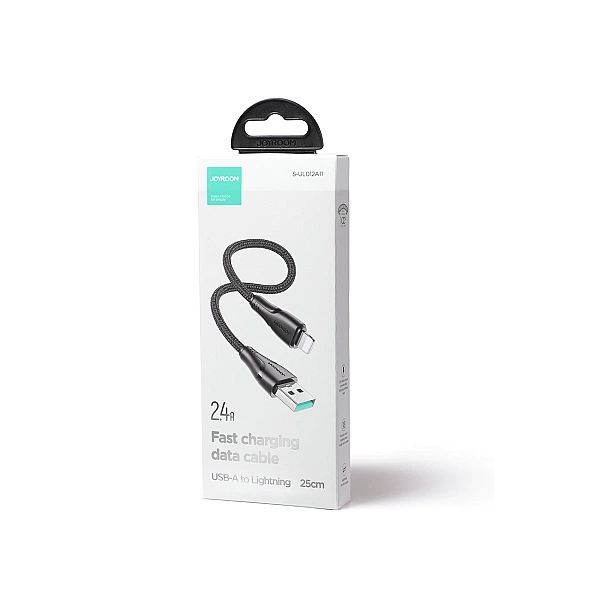 Joyroom kabel Usb - Lightning 2.4a 0,25 m czarny (s-ul012a11)