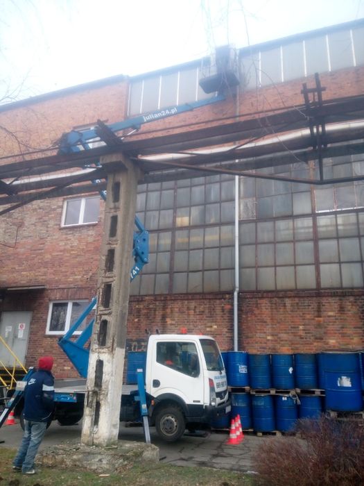 Podnośnik koszowy zwyżka 25m Kędzierzyn Koźle Opolskie wycinka drze