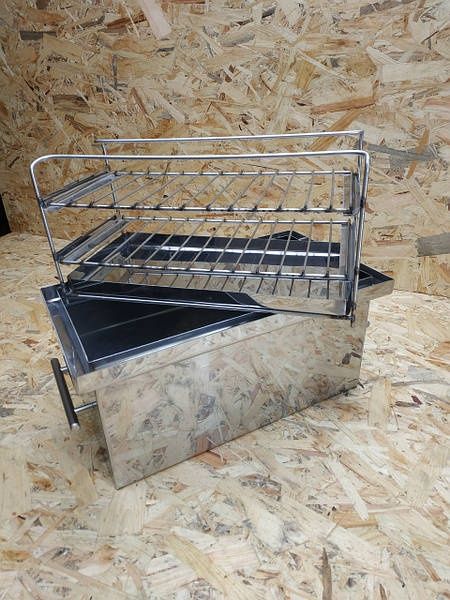 ‼️Вибір з нержавійки‼️ Коптильня коптилка для риби м'яса сала