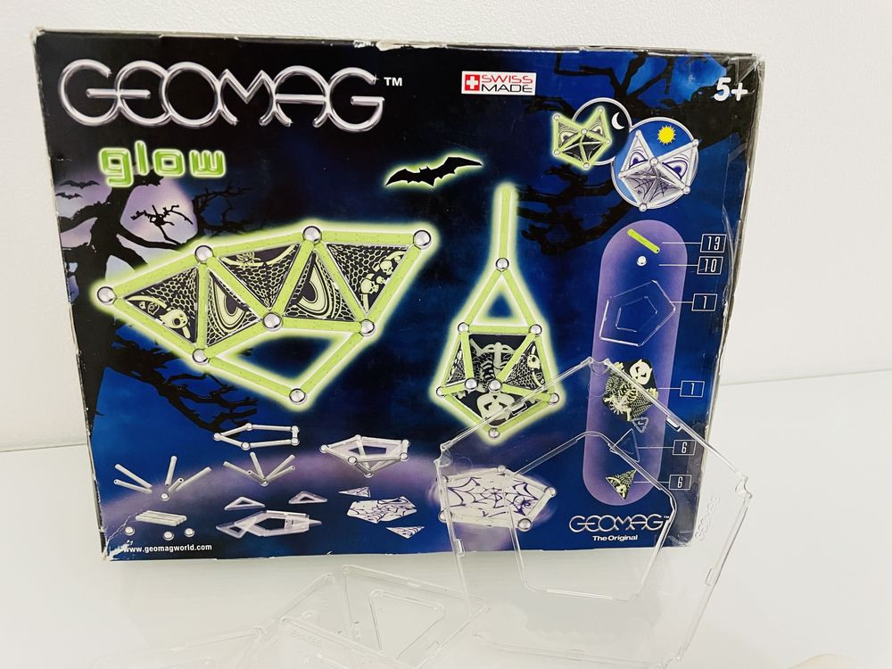 Klocki magnetyczne Geomag Glow 37 elementów