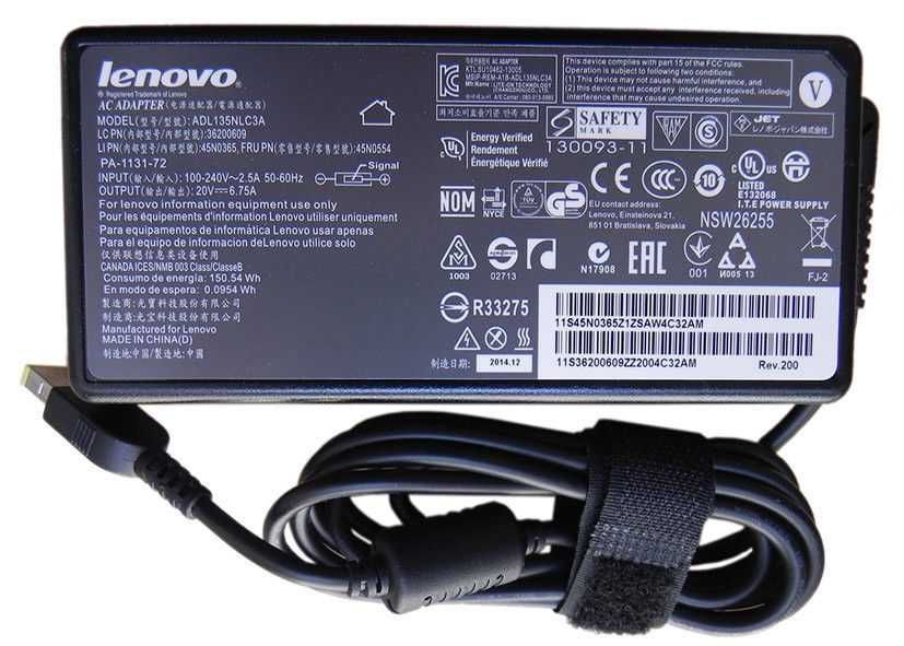 БП Зарядне Lenovo type C 20v 3.25a 45w 65w square 8.5a 11.5A 170w 230w