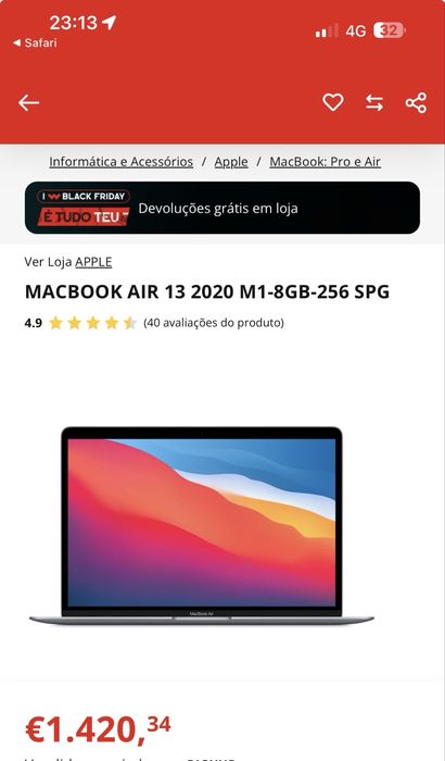 Macboook air 13 com seguro novo na caixa