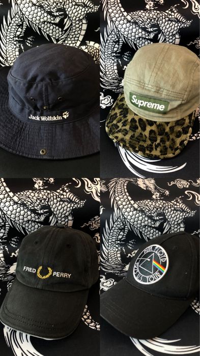 Кепки Gucci Fred Perry Jack Wolfskin