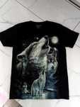Koszulka T shirt z wilkiem, wilkami  Rock Chang świeci w ciemności