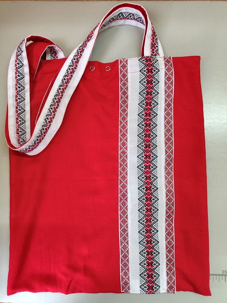 Тканевая сумка, еко-шопер с вышивкой