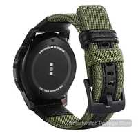 Bracelete em Nylon e Couro: Verde militar