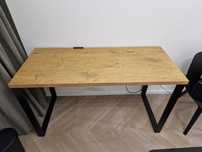 Biurko LOFT jak nowe, masywne 140x60