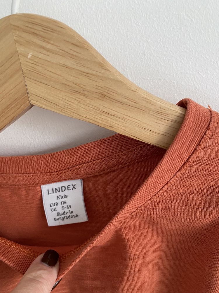 Bluzka lindex 104 luźna ruda pomarańczowa