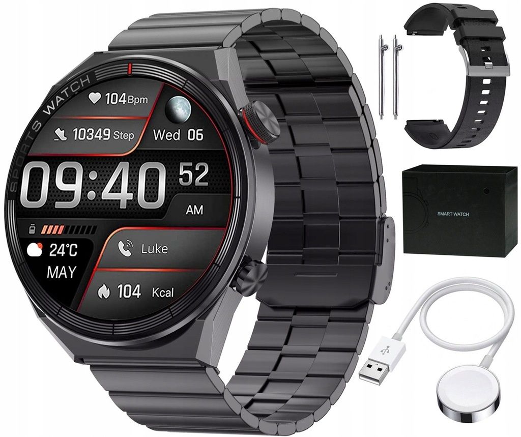 Smartwatch Zegarek Indukcja 1.5cala Rozmowy EKG PL