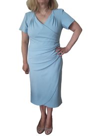 Sukienka błękitna kopertowa rozm. 44 XL