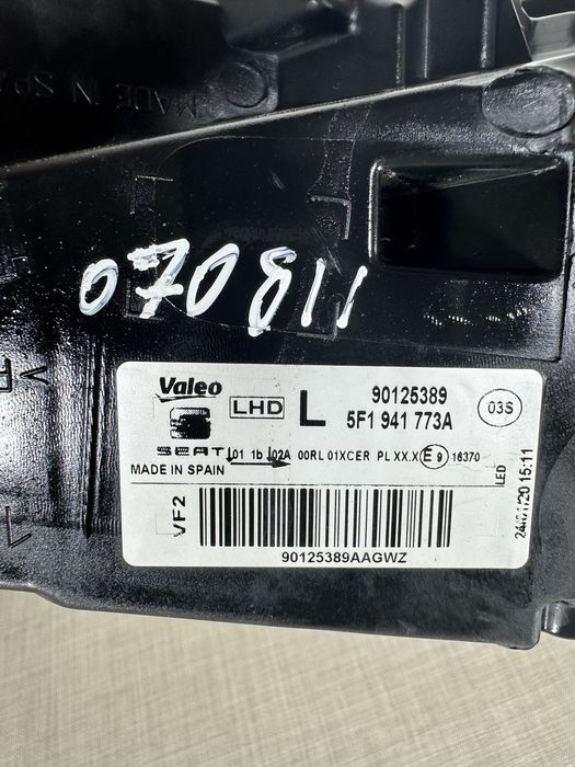 Фара передняя левая Seat Leon 3 ( 2017 2018 2019 2020 г.) 5F1941773A