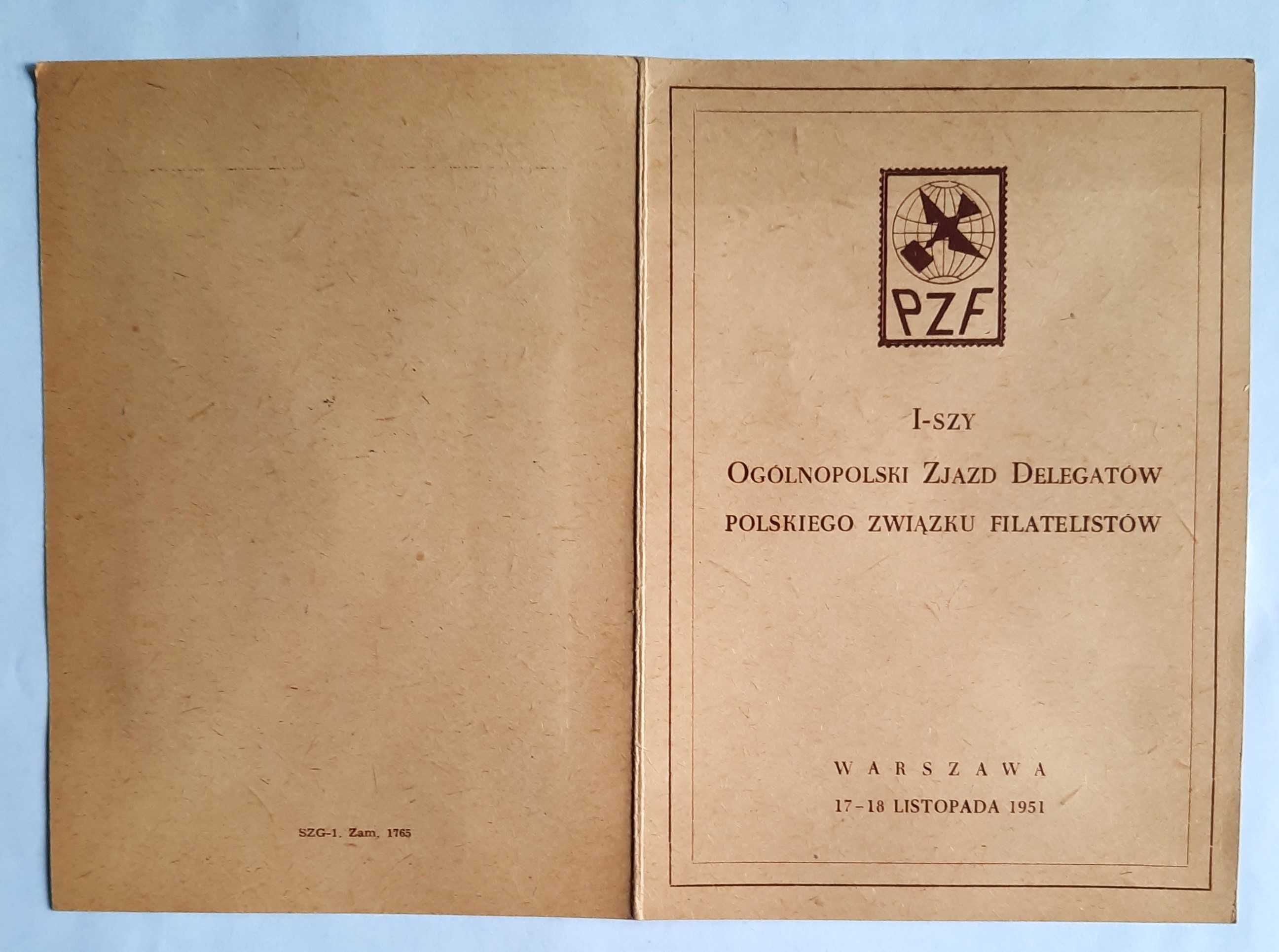 Karnet - Ogólnokrajowy Zjazd PZF BL.12 - 1951 FDC