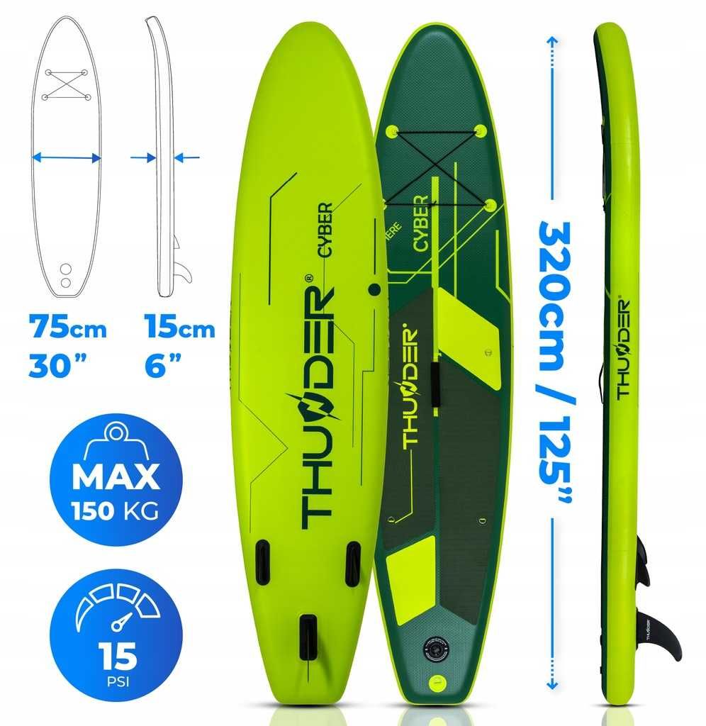 Deska SUP 320 cm pompowana z siedziskiem – zestaw do pływania