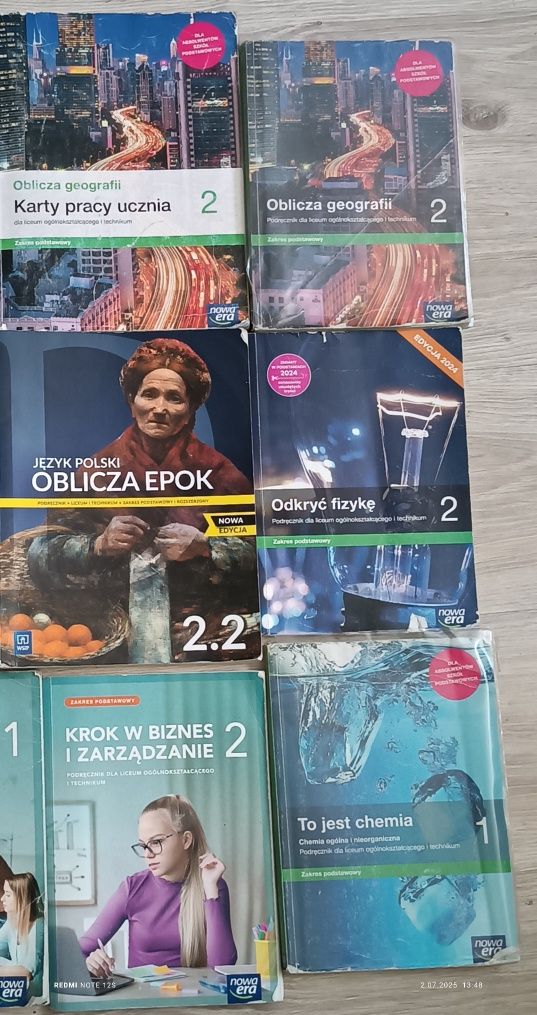 Sprzedam książki do klasy 2 liceum i technikum
