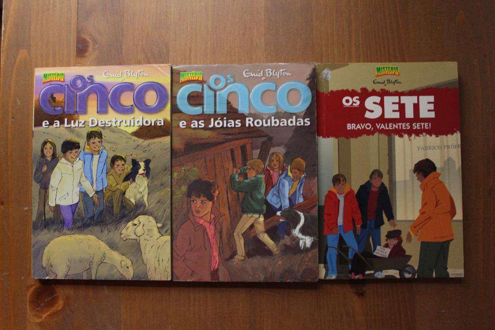 Livros d"Os Cinco" e d"Os Sete" de Enid Blyton