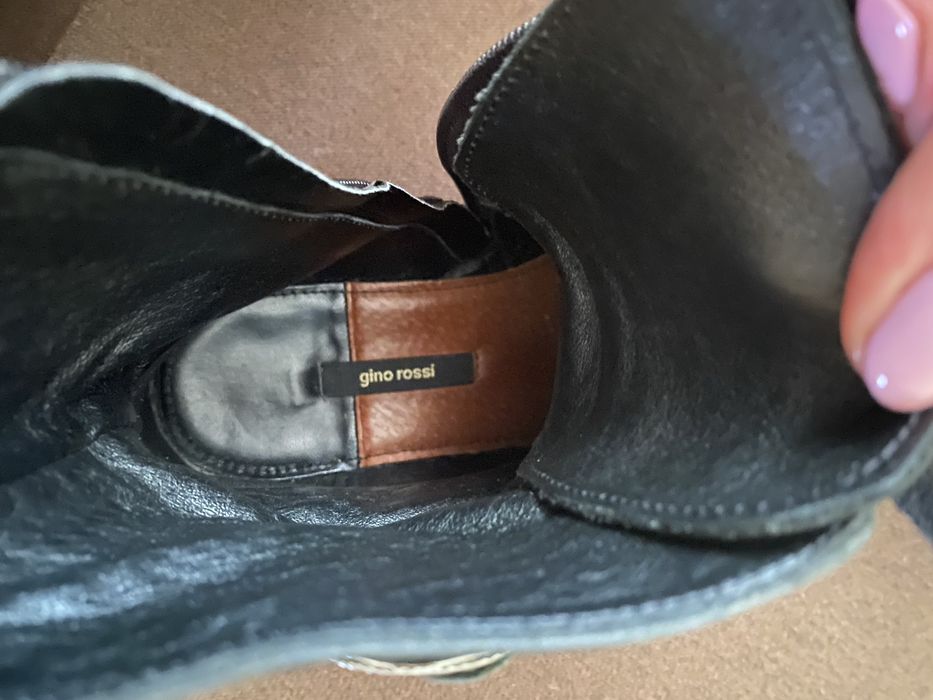 Botki czarne  skóra Gino Rossi