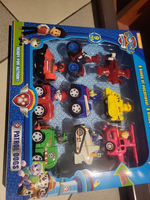 Psi patrol 9pak pojazdów z bajki psi patrol