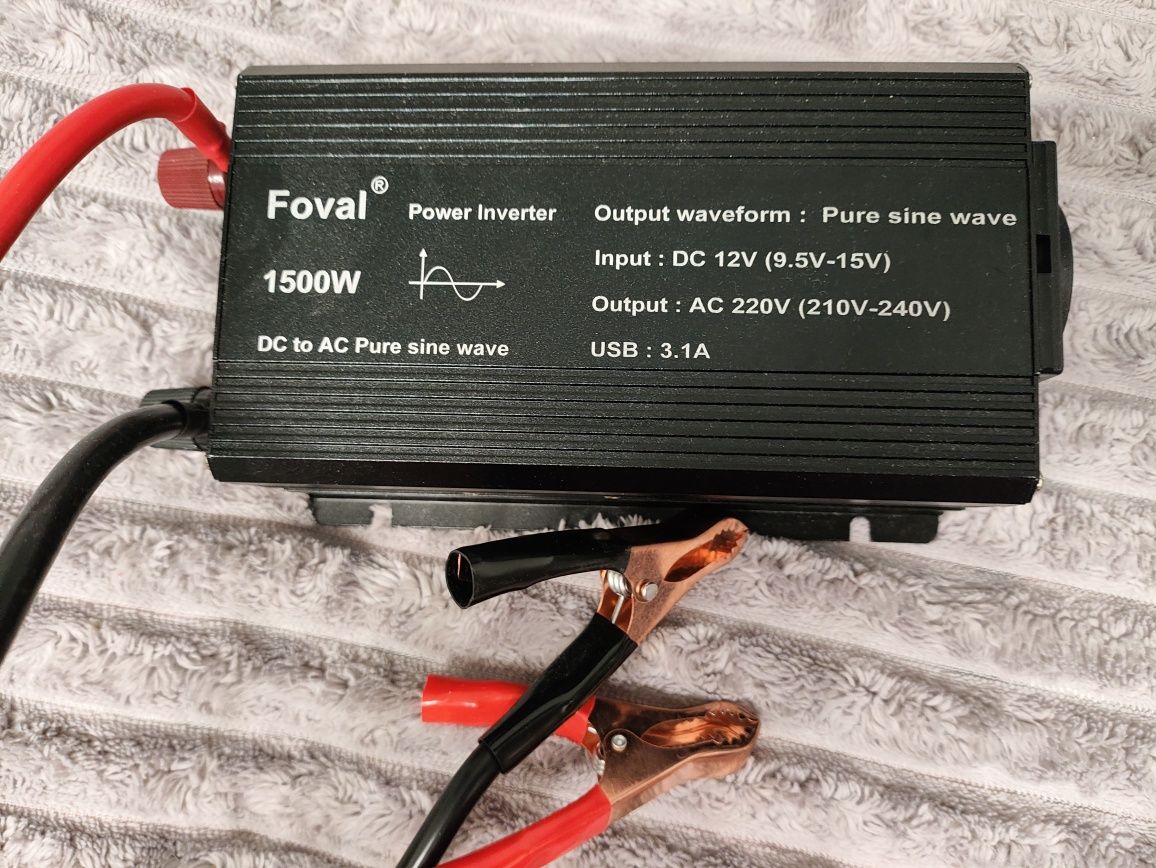 Інвертор Foval 12/220 1500W з чистим синусом