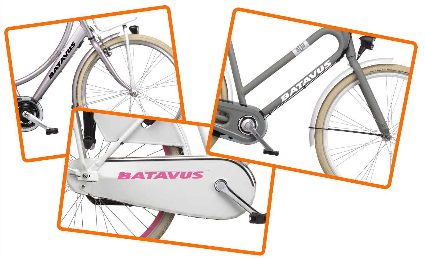 BATAVUS naklejki zastępcze na rower komplet 6 sztuk