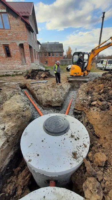 Септик для будинку дачі під ключ/ гарантія бетонні кільця монтаж