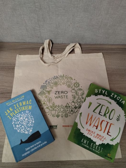 Zero waste Amy Korst+ Jak zerwać z plastikiem McCallum+torba