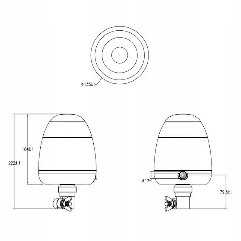 Zestaw lamp błyskowych LED z funkcją synchronizacji  12-24V na uchwyt
