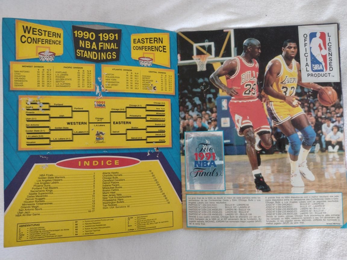 Vendo caderneta de coleção Basketball 91/92