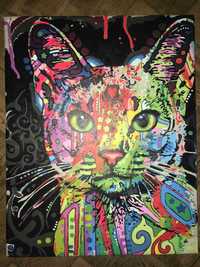 Картина Кот Кіт красками 40*50 см на подарок подарунок дизайн інтерьєр