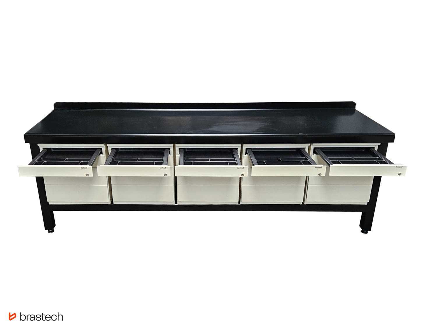 Stół warsztatowy 90 x 234 x 61,5 cm Blat stalowy 5 mm, waga 345 kg
