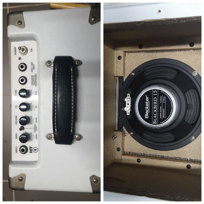 Harley Benton DC Custom Line, Blackstar ht1r branco