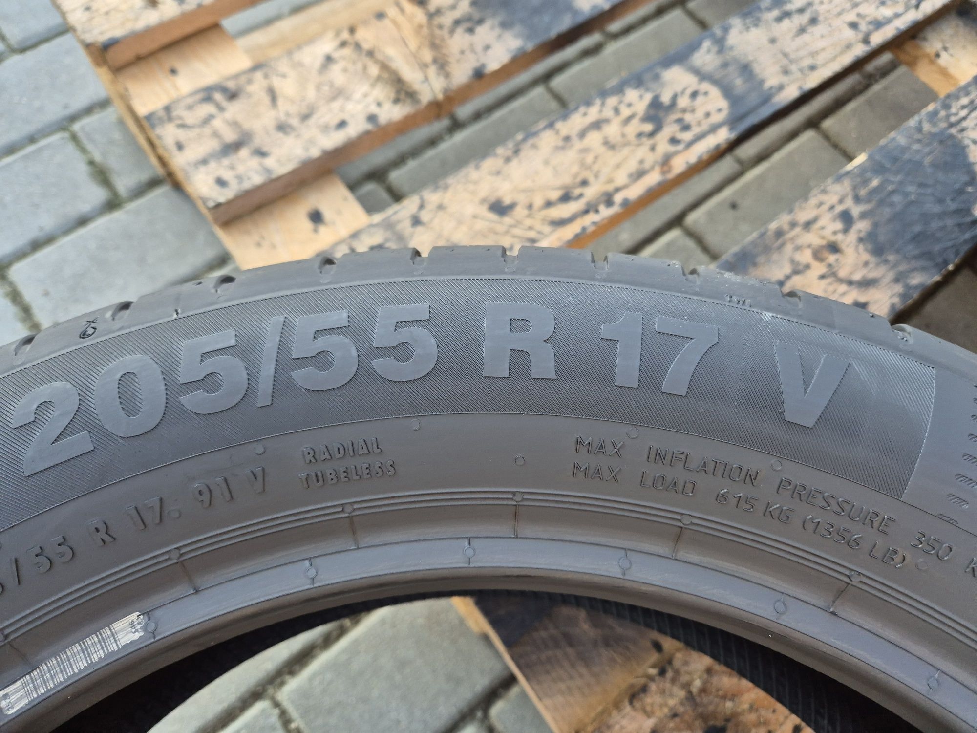 205/55/17 91V Continental contiecocontact 5 jak nowe 7mm Wysyłka  grat