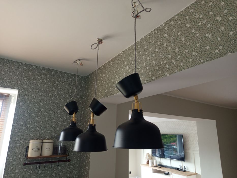Lampy kinkiety ładne jak nowe ! Czarne Ikea kinkiet 3 sztuki