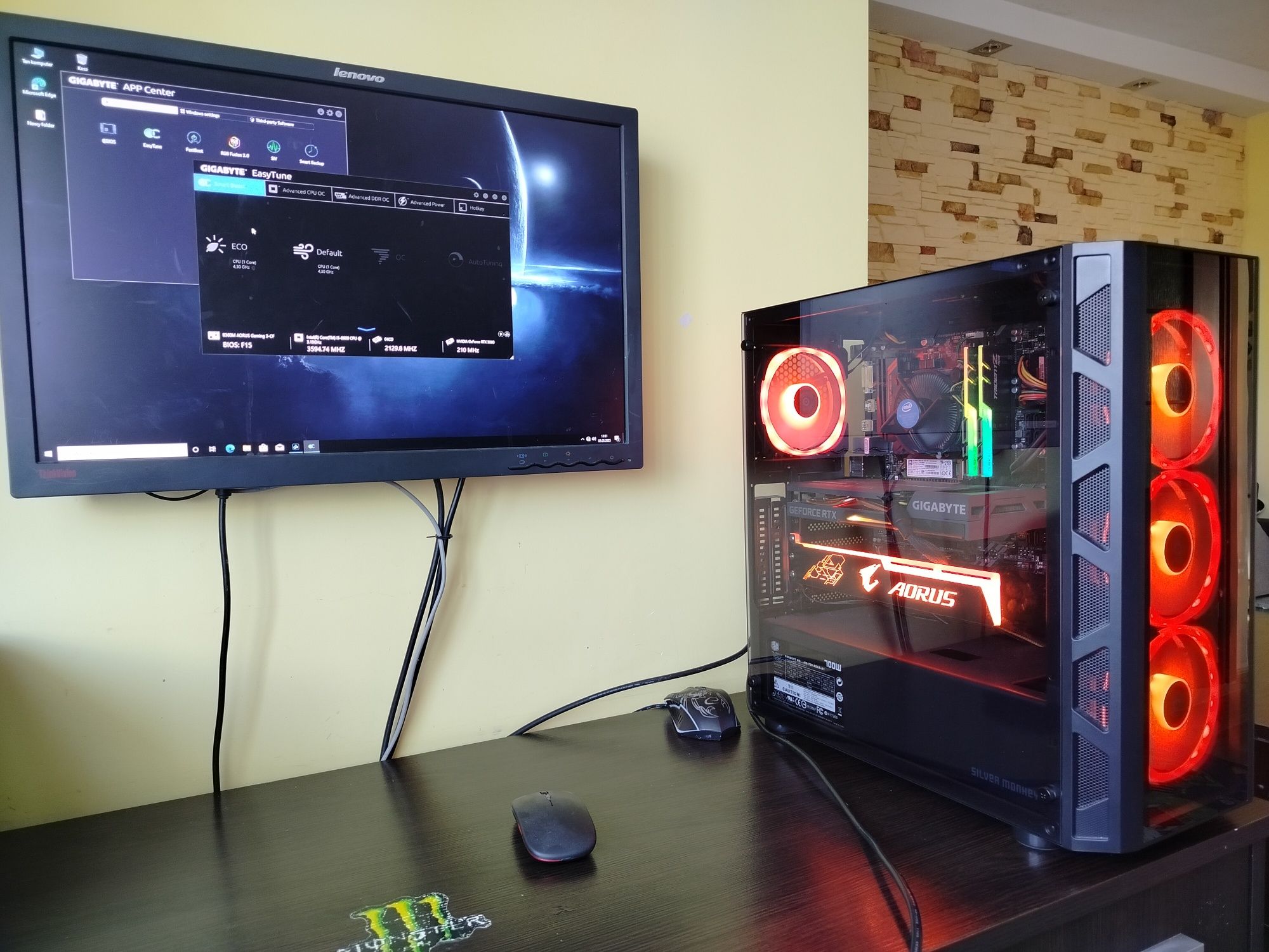 Komputer do gier RTX 3060 Intel SSD ARGB