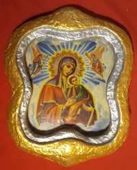 Страстная икона Божией Матери в объемной раме  420х340х60 под стеклом
