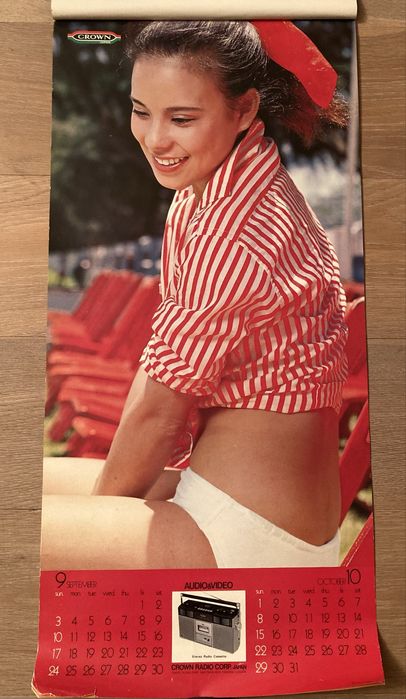 Винтажный перекидной календарь 1978 (ню, эротика, девушки, азиатки)
