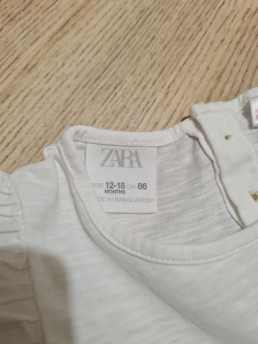 Biała bluzka typu motylek Zara rozm. 86