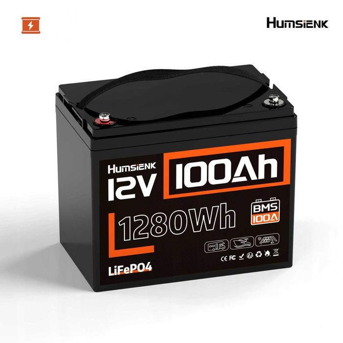 LiFePo4 акумулятор Humsienk 100Ah Новий. Літій залізо фосфатний АКБ