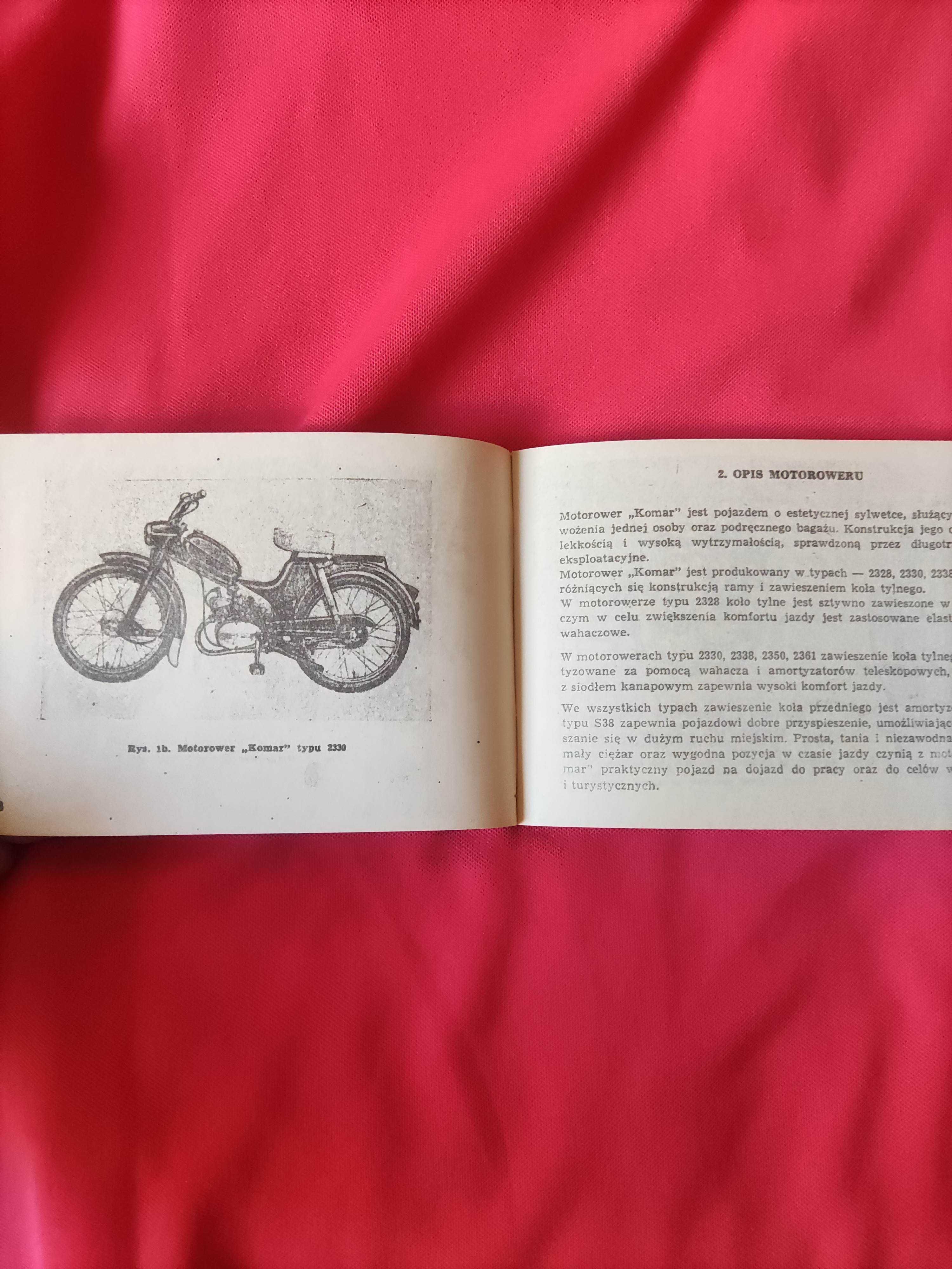 Instrukcja obsługi motoroweru Komar Typ 2328, 2338, 
Rok wydania 1975