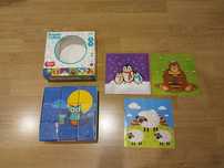Puzzle klocki 9 sztuk, 6 obrazków +24 miesiące SMIKI