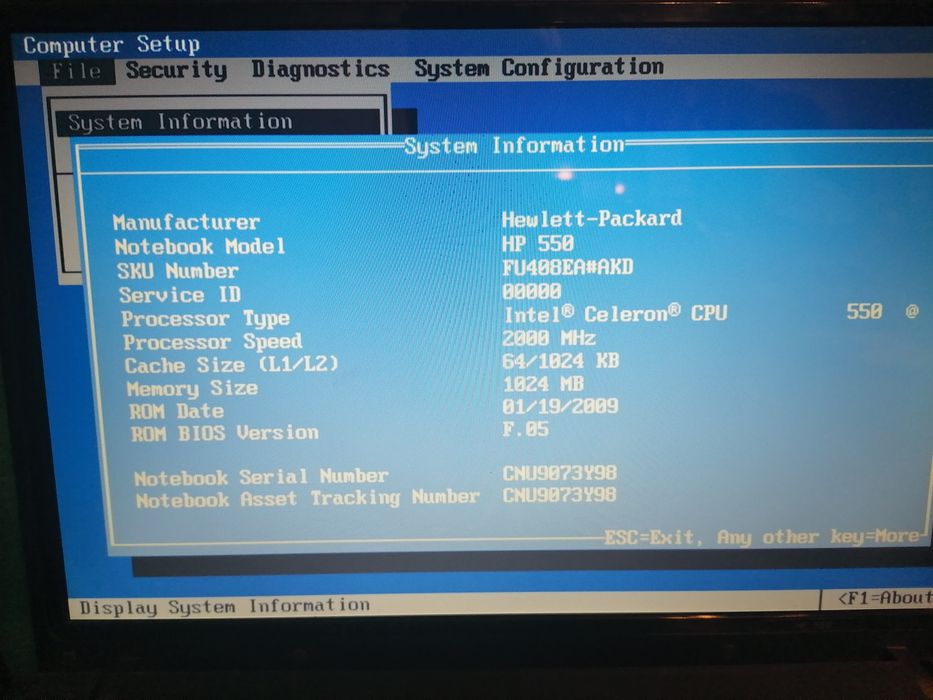 Laptop HP sprawny 1 GB Ram dysk120 gb zamiana playstation xbox Wysyłka