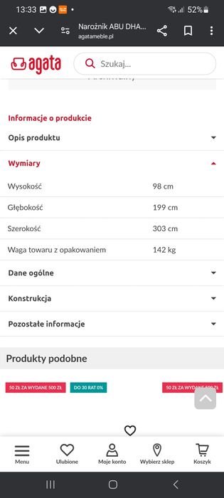 Narożnik abu dhabi agata