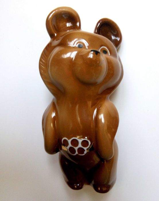 Олимпийский Мишка Статуэтка Фарфор Тернопольский фарфоровый завод