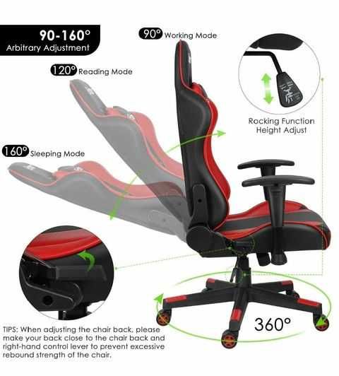 Profesjonalny fotel gamingowy FEMOR regulacja 3D
