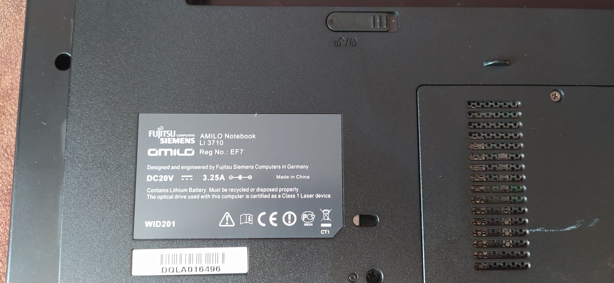 Ноутбук Fujitsu Siemens amilo  Li3710