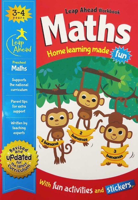 OUTLET Leap Ahead Workbook Math Age 3- 4 Home learning made fun